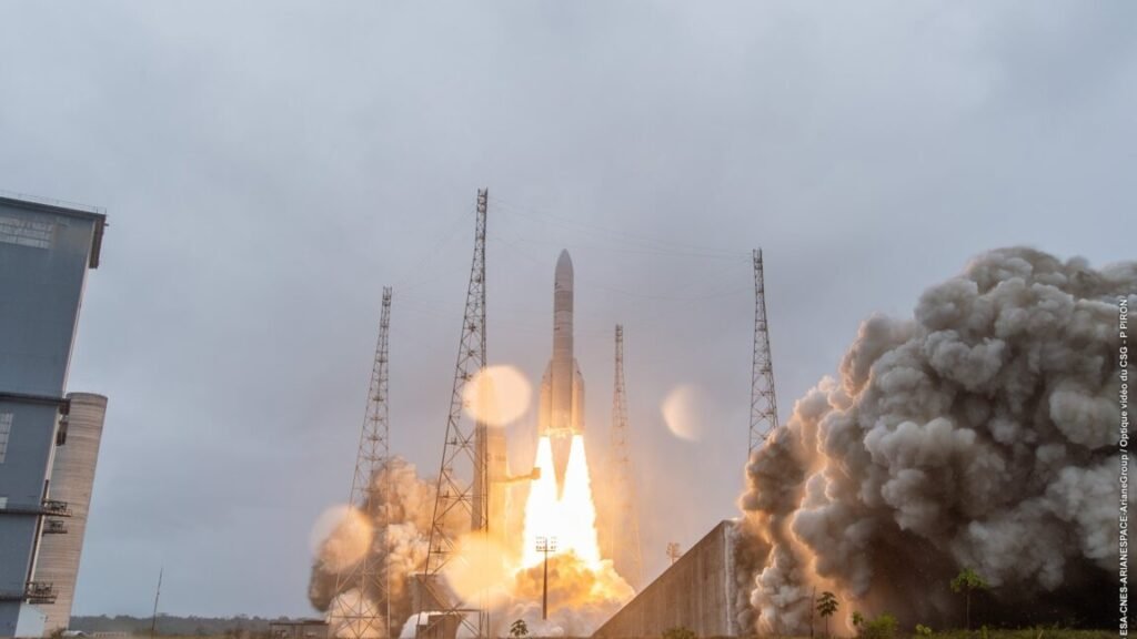 Ariane-6-decolando-1-1024x576 Ariane 6: O Salto Estratégico da Europa no Espaço